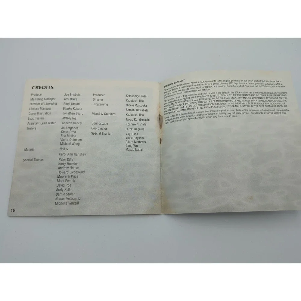 Aquanaut's Holiday Sony Playstation Paper Manual No Disk/Case Manual Only READ‎